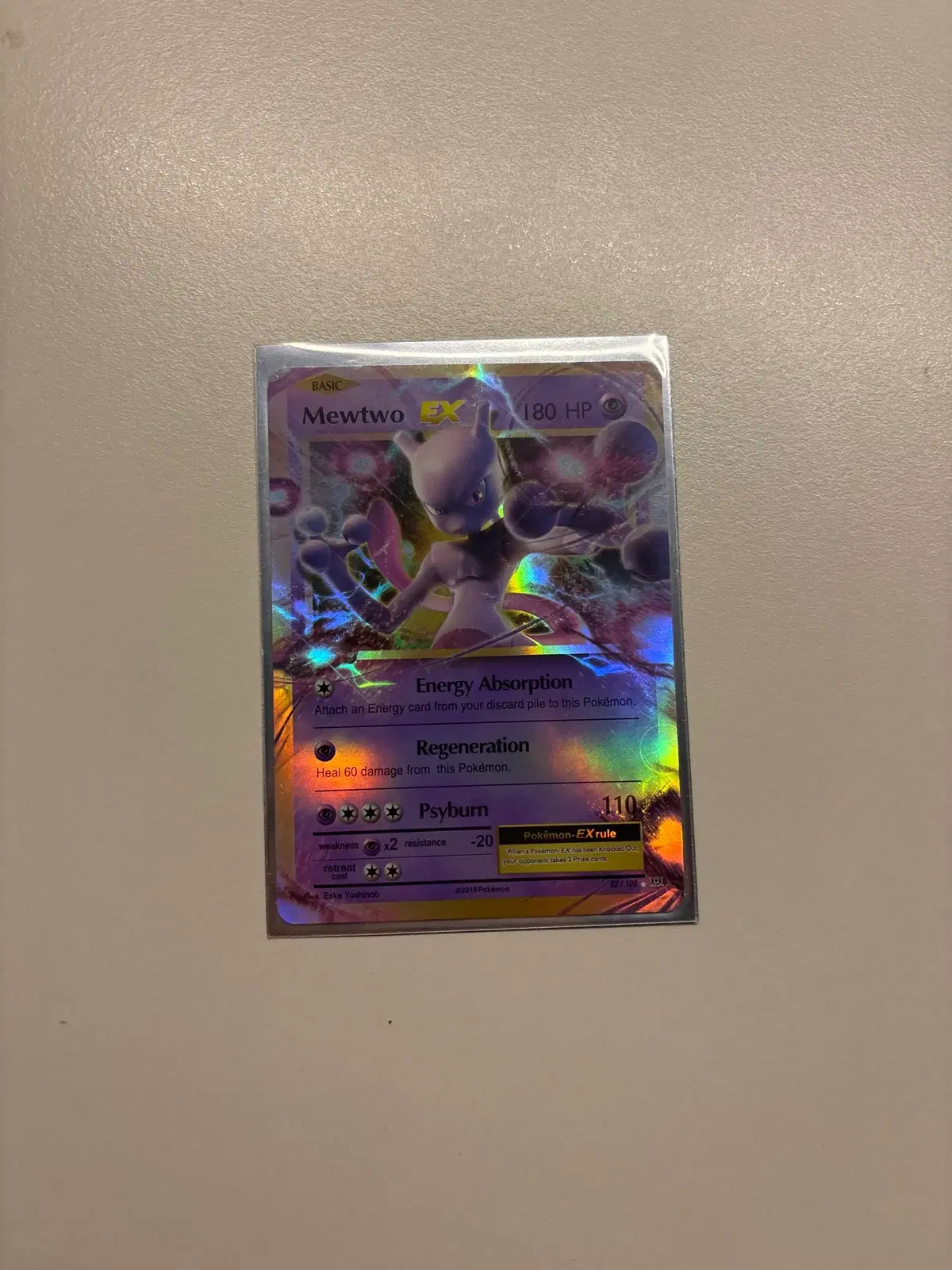 포켓몬카드 뮤츠 EX Mewtwo EX 52/108 XY Evolutions 영문판