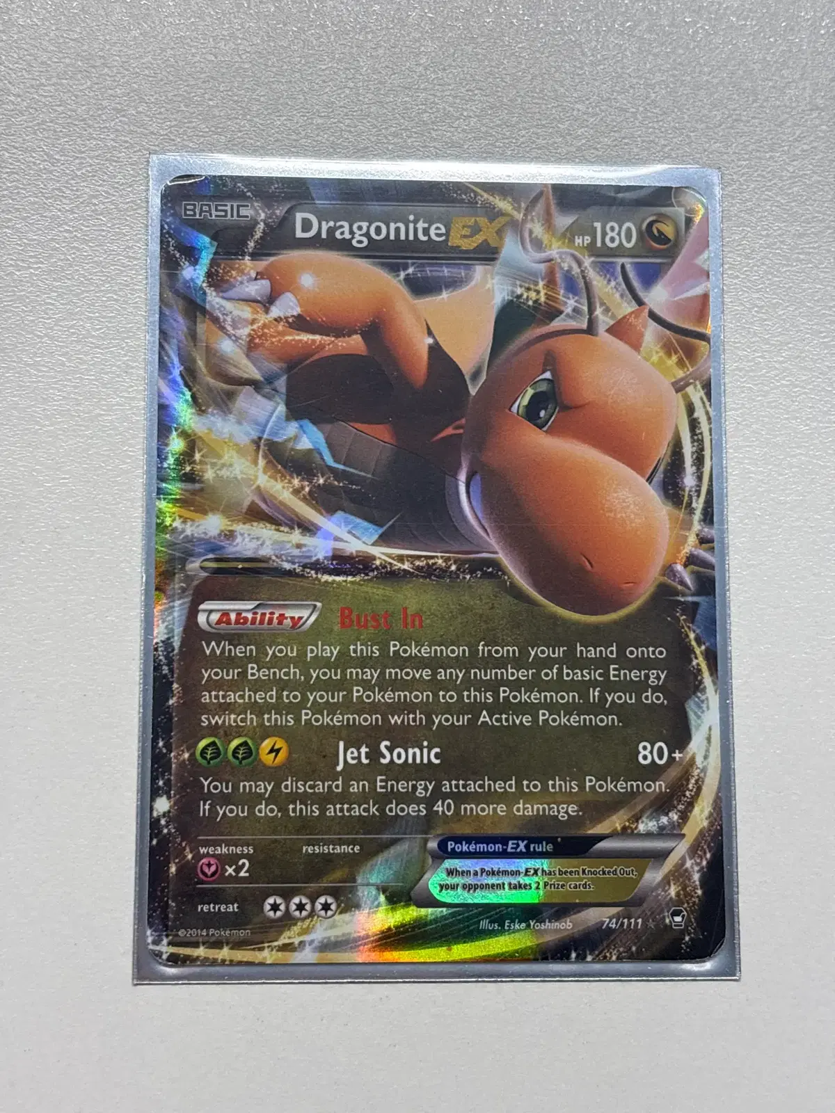 포켓몬카드 망나뇽 EX Dragonite EX 74/111 Furious Fists 영문판