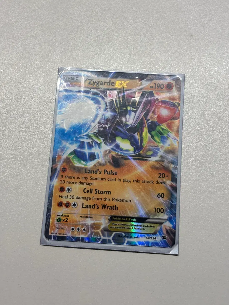 포켓몬카드 지가르데 EX Zygarde EX 54/124 Fates Collide 영문판