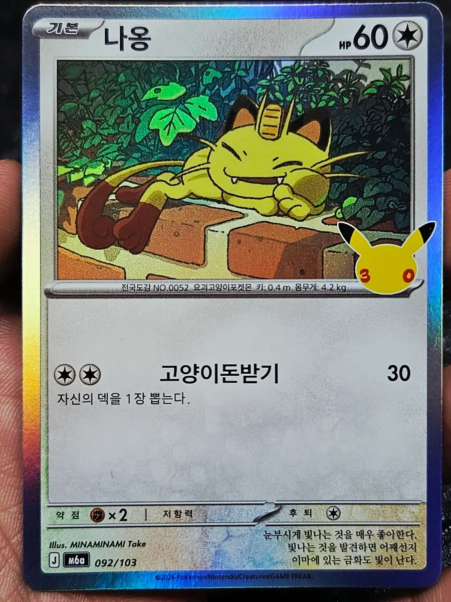 포켓몬 30주년 카드 나옹