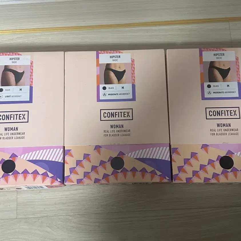 (새상품)CONFITEX 여성 생리팬티 블랙 M