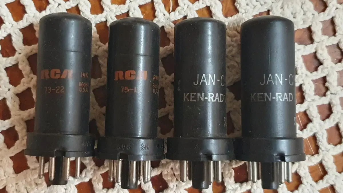 RCA,KEN-RAD 6V6 구형 메탈 진공관 미사용품 4개