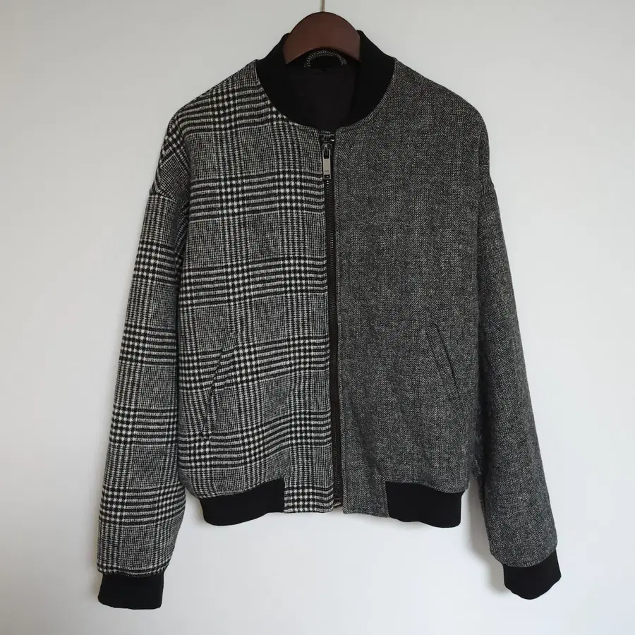650 자라 ZARA 남성 하프 앤 하프 블루종 집업 자켓