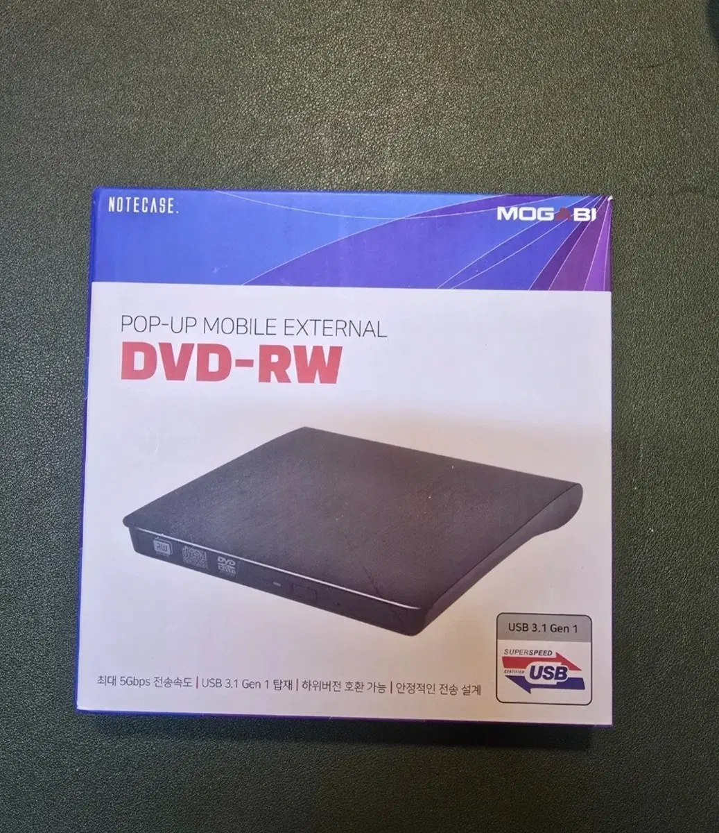 새상품/모가비 외장 DVD-RW USB 3.1