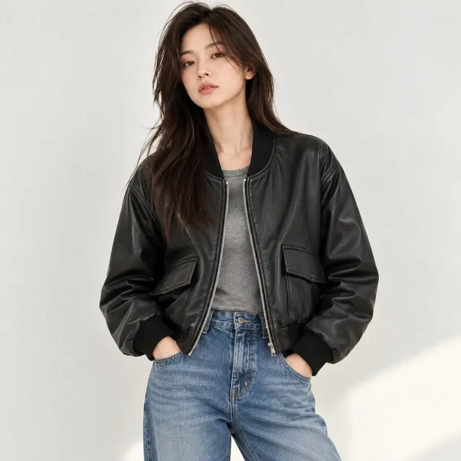 바네사브루노 양면 가죽 자켓 여자 66