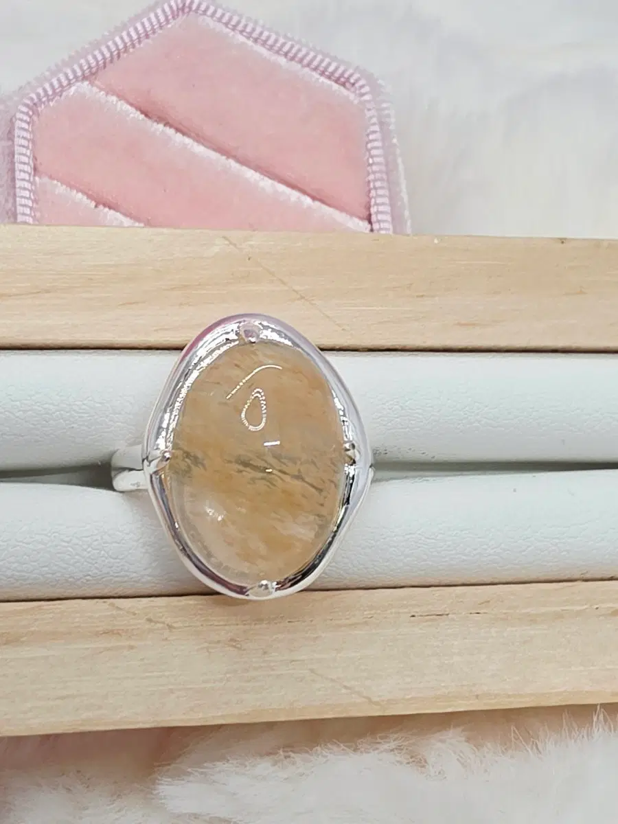 조절링 천연 루틸 쿼츠 은반지