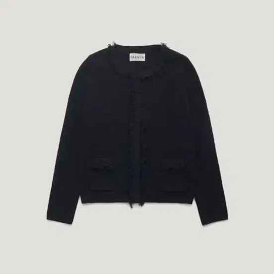 파르벵 HALO TWEED CARDIGAN_BLACK