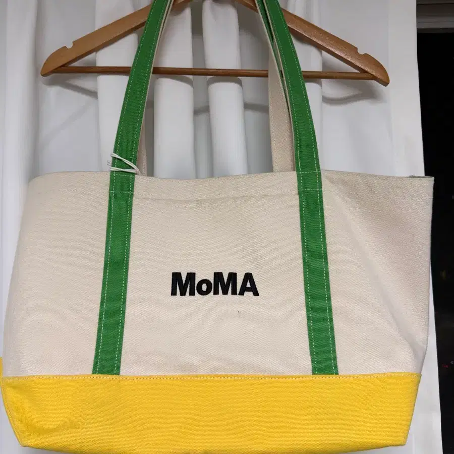 MoMA x BAGGU 캔버스 토트백 옐로우/그린