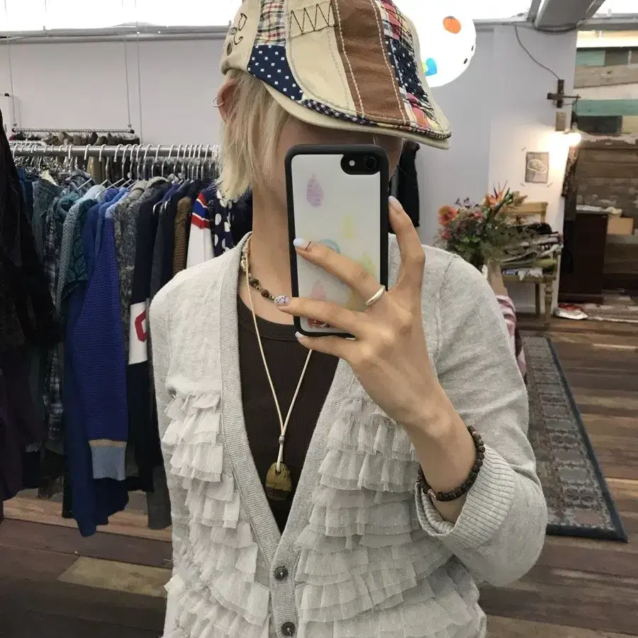 Jamont 빈티지 패치워크 헌팅캡
