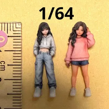1/64 피규어 2체 세트 디오라마 미니어처 완성품