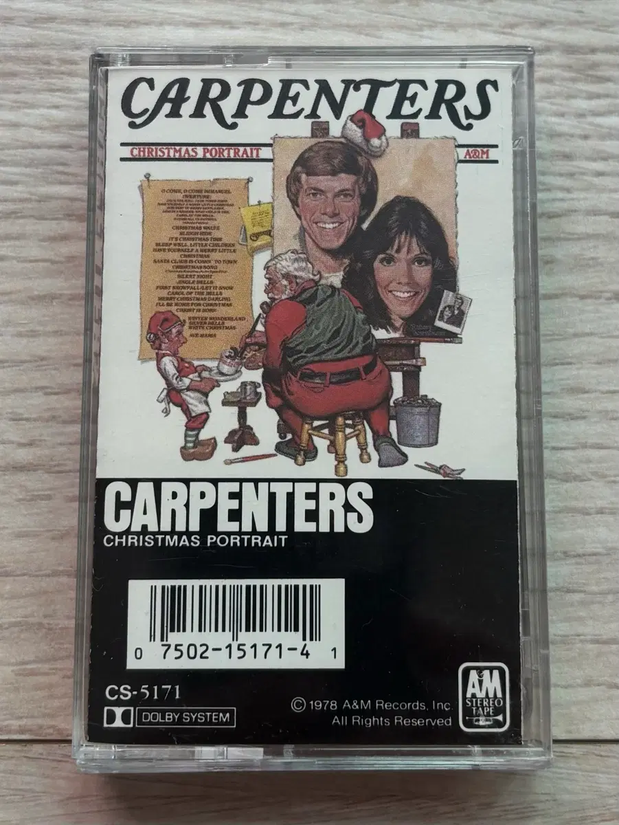 카펜터스 THE CARPENTERS Christmas Portrait 크리스마스 포트레이트 카세트 테이프 미국판 앨범 음반
