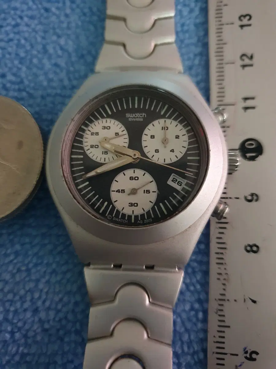 A93) 스와치 크로노 알루미늄 시계 AG 2003