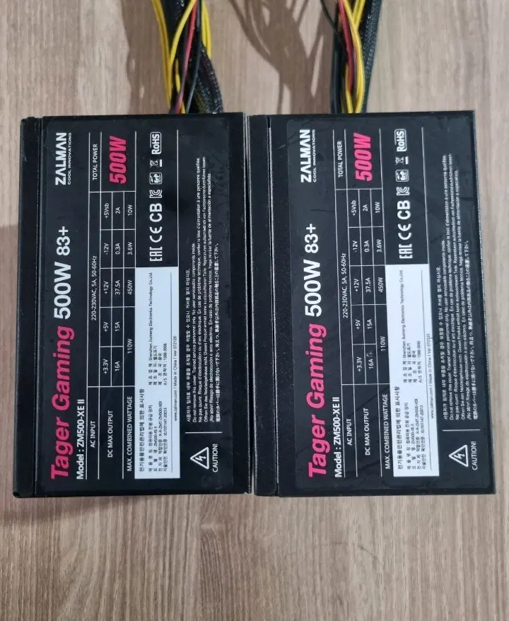 잘만 Tager Gaming 500W 83+ 파워 서플라이 2개