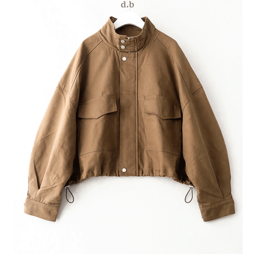 DIVA SHOP 오버핏 크롭 야상 점퍼