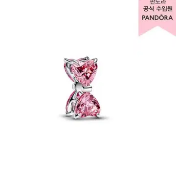 PANDORA 판도라 리본 참 핑크스톤 한국 한정판