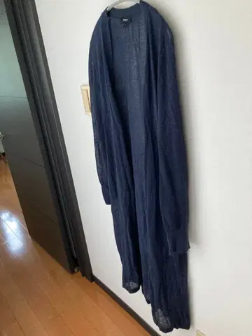 띠어리 롱 가디건 네이비 L 사이즈