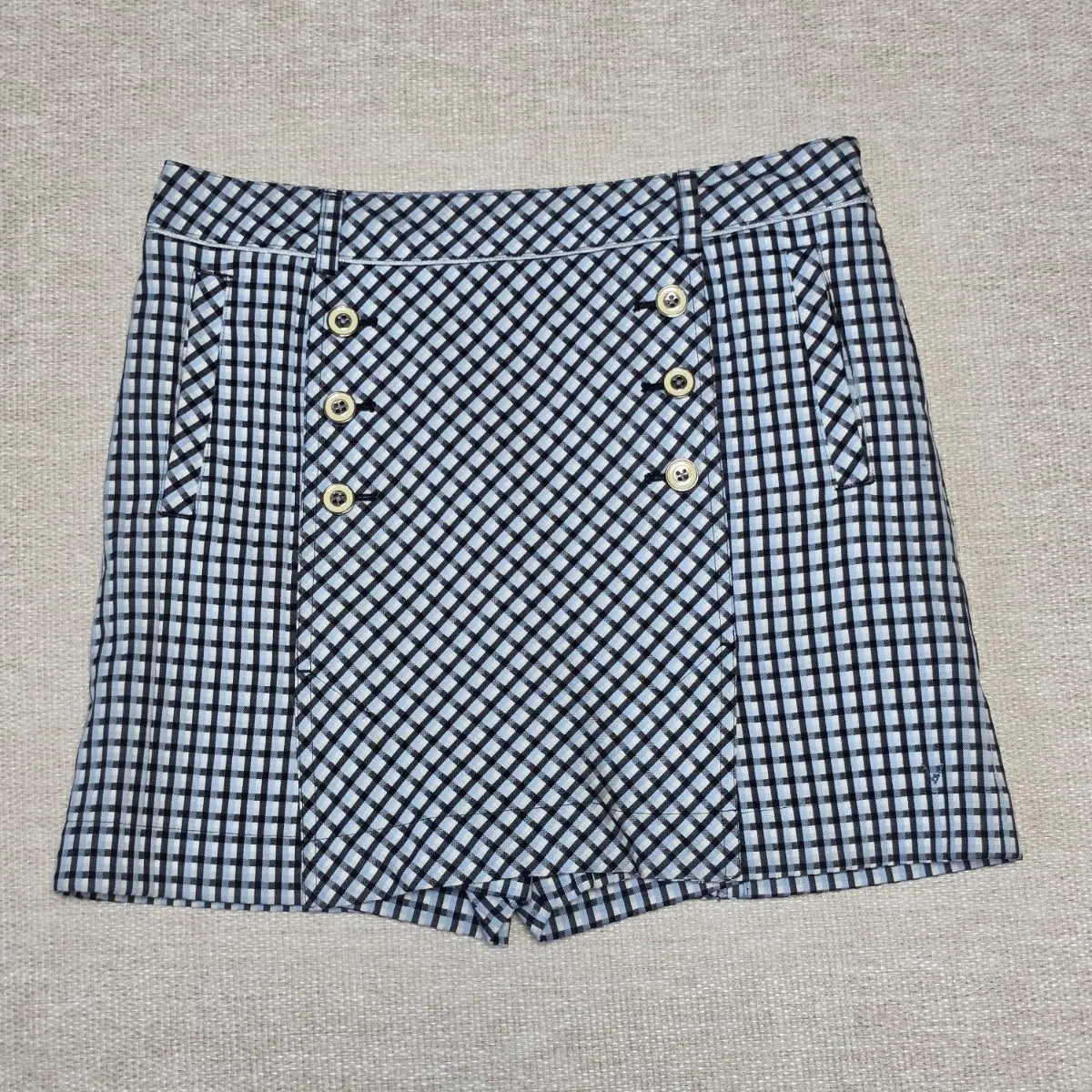 캘러웨이 골프 체크 더블 버튼 치마바지 스커트 호칭 70(L) / 30인치