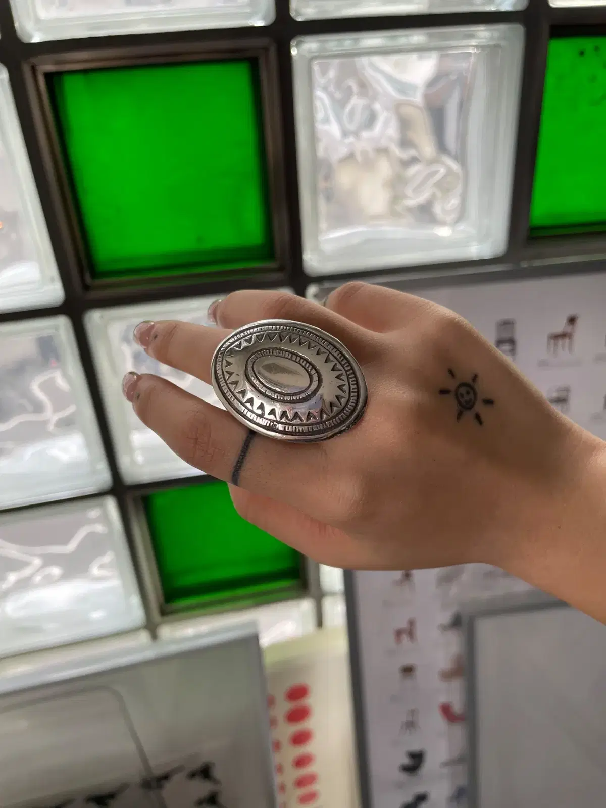 Beams 빔스 Otro oval concho ring