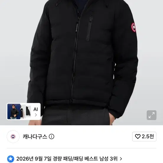 캐나다 구스 롯지 후디 다운 (새상품)