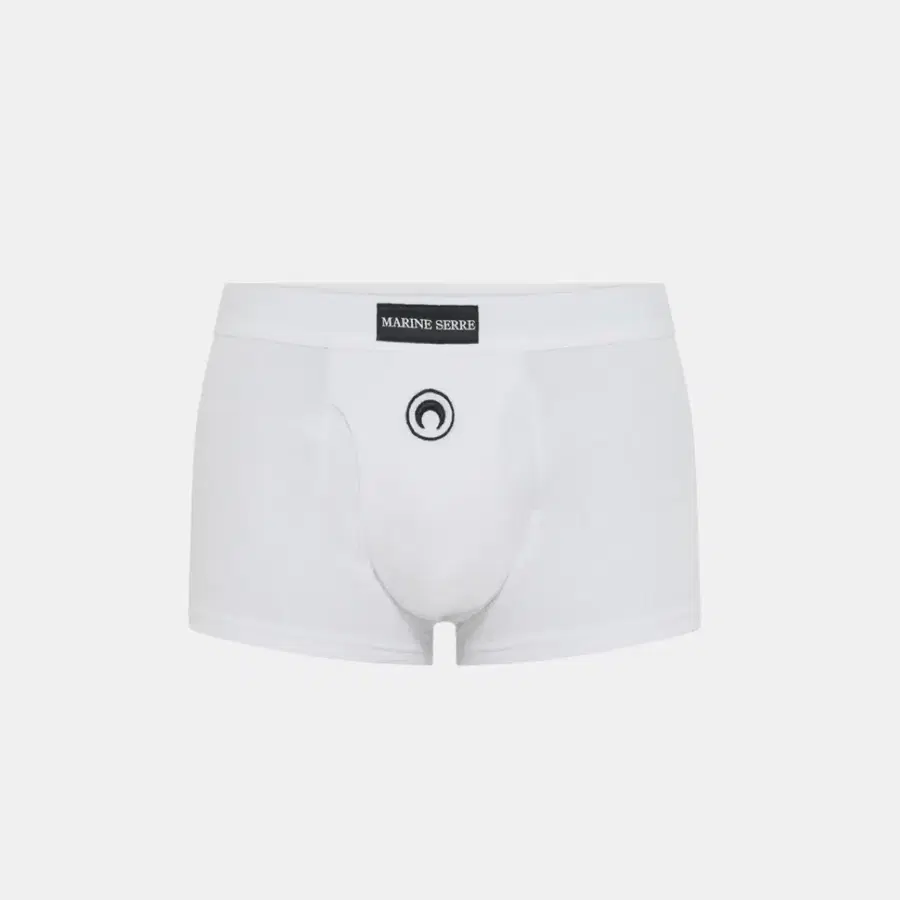 마린세르 문 로고 스트레치드 저지 박서 쇼츠 화이트