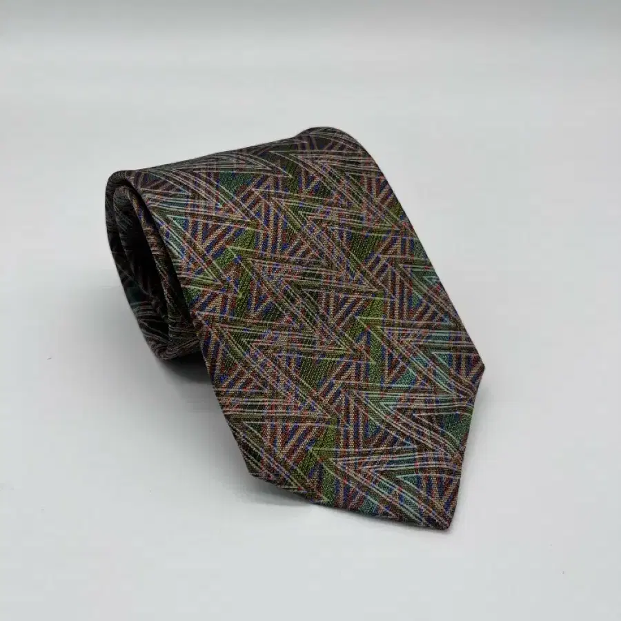 미쏘니 MISSONI 지그재그 패턴 실크 넥타이
