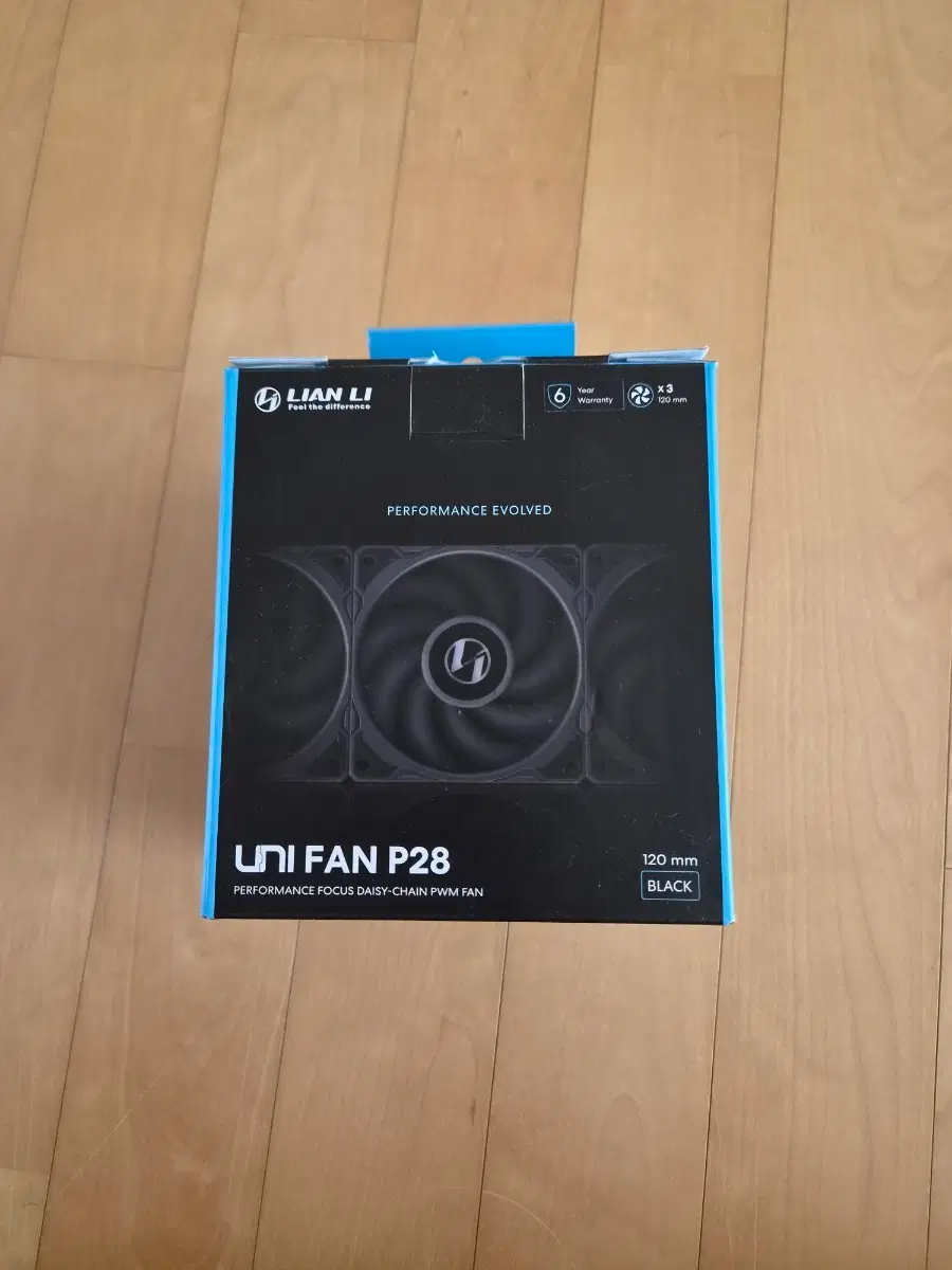 LIAN LI UNI FAN P28 120mm 블랙 3개 팩