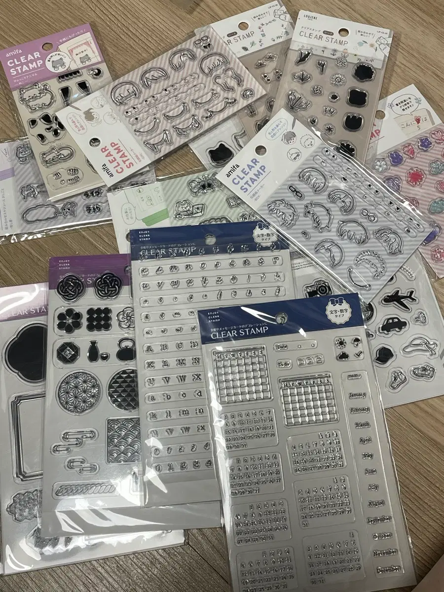 새제품 ㅋ날짜 고양이 동물 다이어리 다꾸 클리어스탬프
