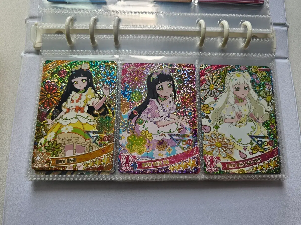 비밀의 아이프리 2탄,5탄 4성카드 플라워 메모리 일반 퍼플 화이트 플메 플메퍼 플메화 3종 세트