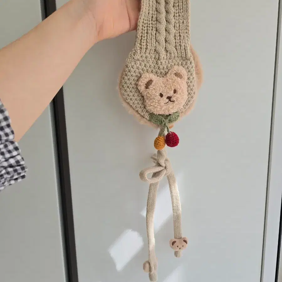 체리 곰돌이 귀도리
