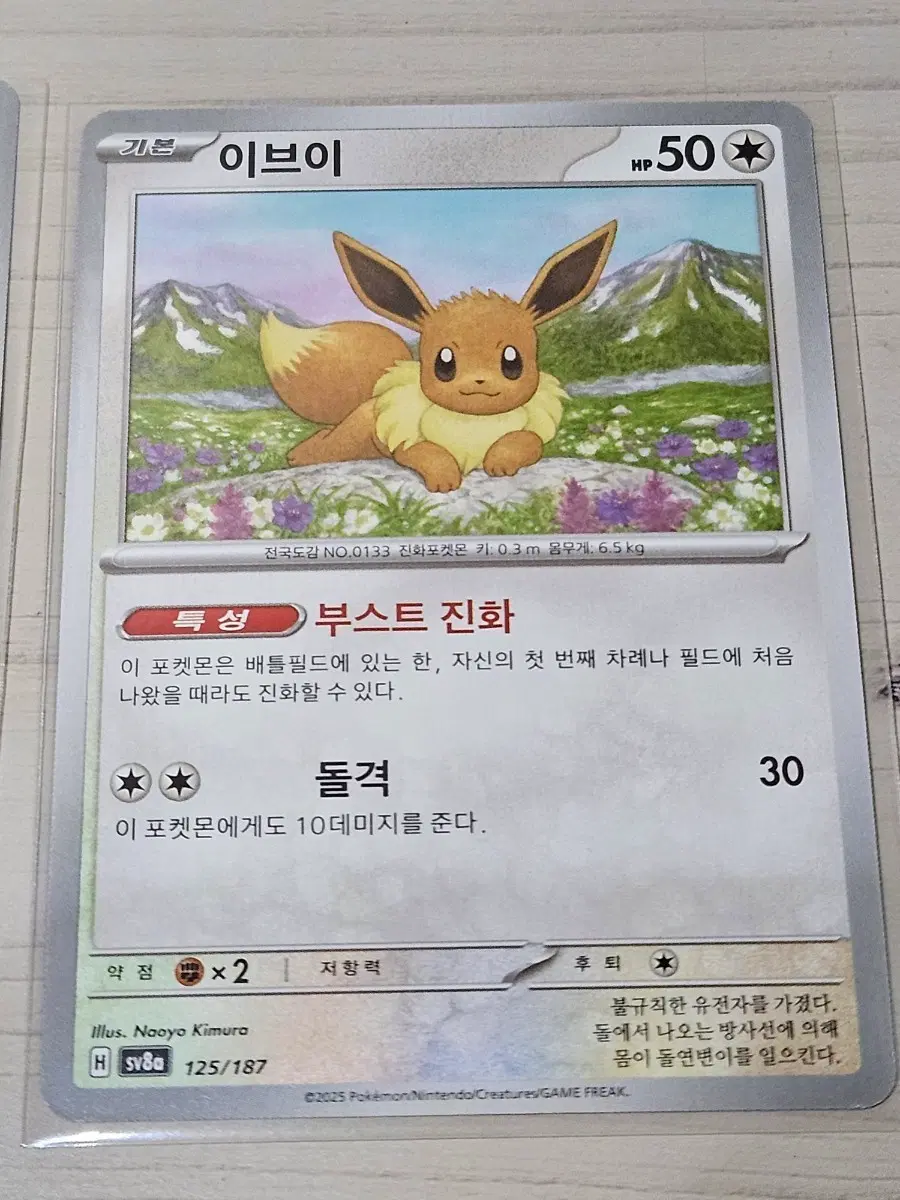 [최저가] 포켓몬 카드 이브이 125/187