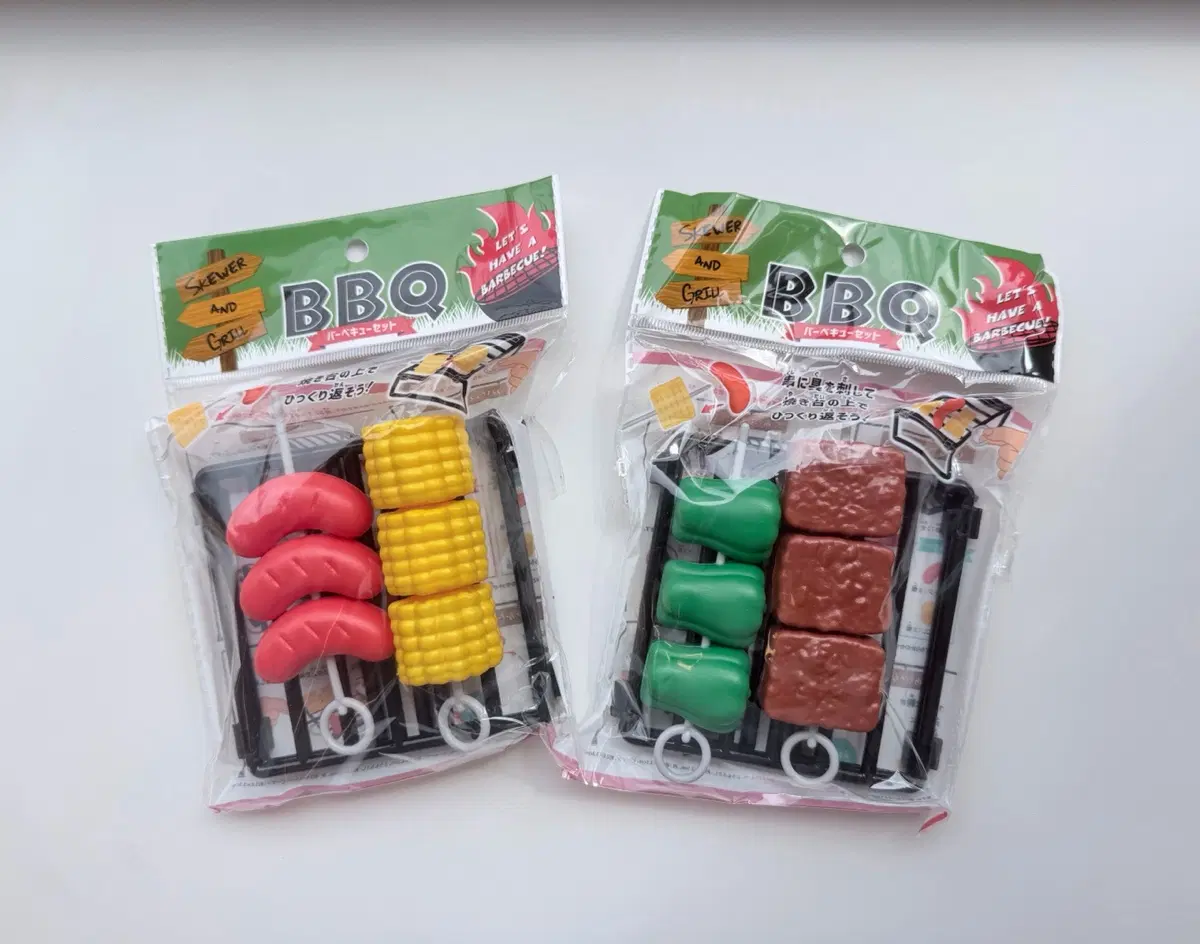 일본 BBQ 바베큐 구이 소세지, 고기 2종 장난감 세트
