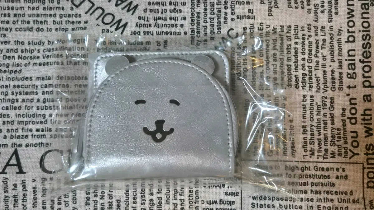나가노마켓 농담곰 지갑 실버