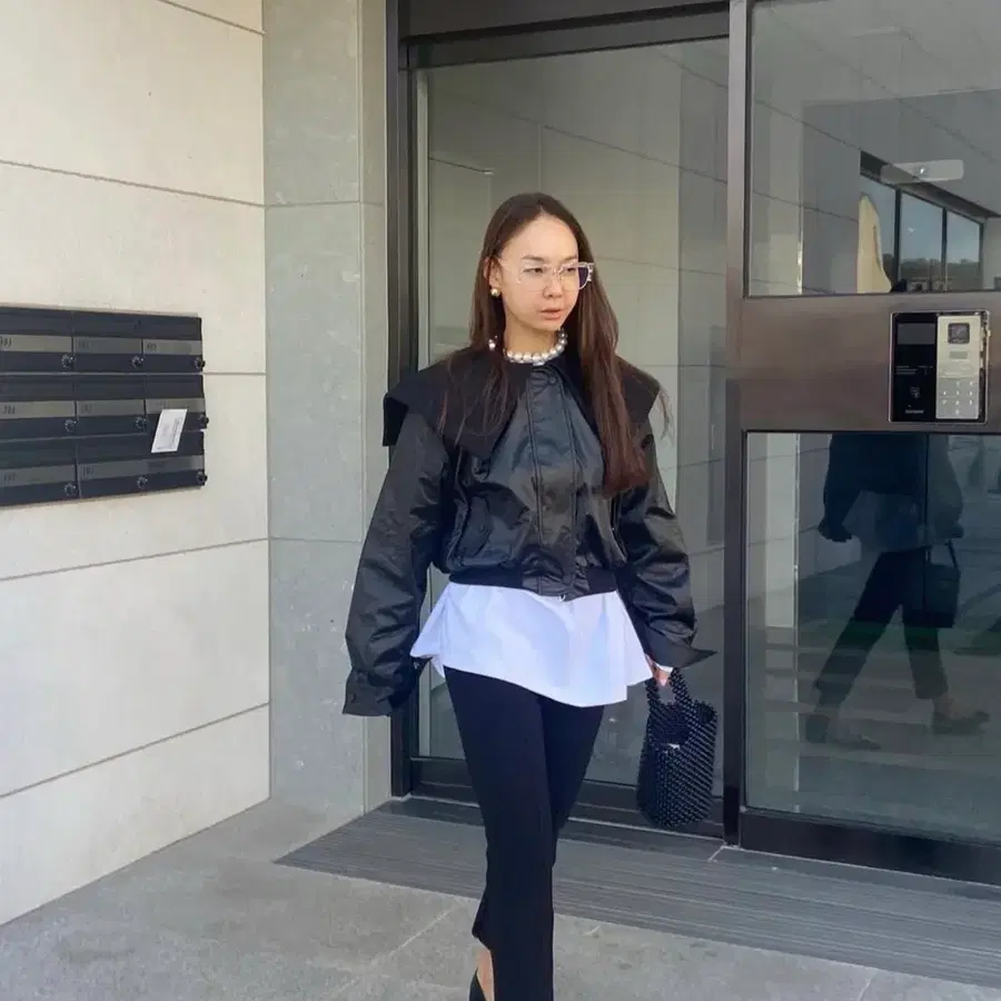 유아부미 블랙 레깅스 팬츠