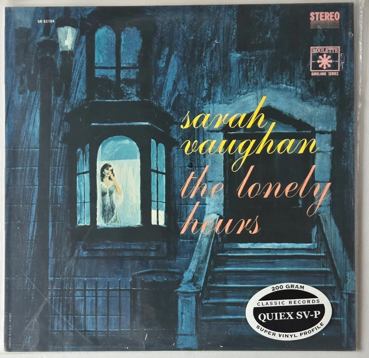 Sarah Vaughan - The Lonely Hours LP ( Classic Records 리이슈 200g Quiex SV-P, Audiophile )