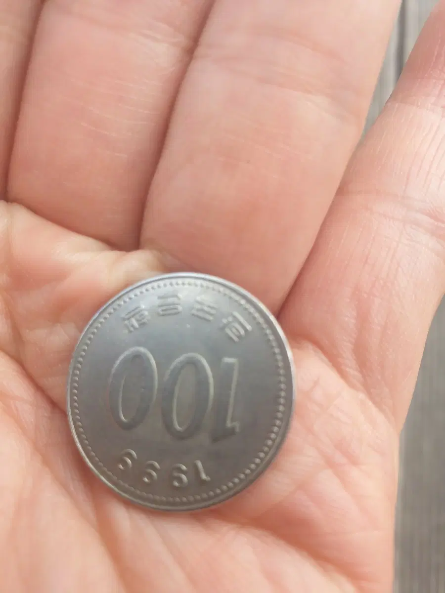 100원 동전 1999년