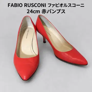 FABIO RUSCONI 스틸레토 빨간색 펌프스 24cm