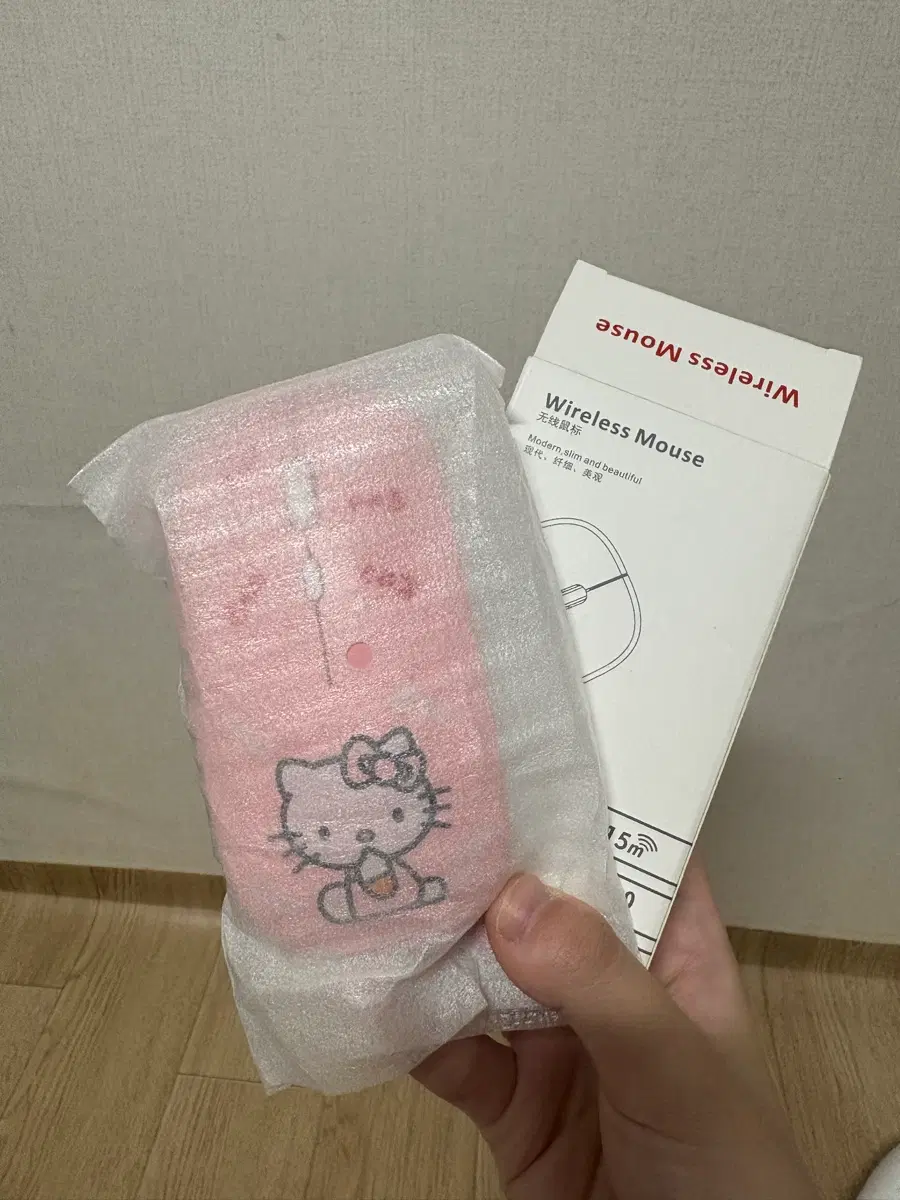 헬로키티 무선 마우스 핑크