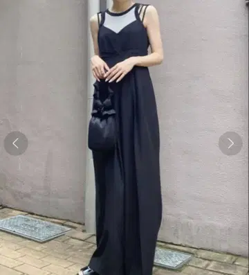 [Ameri] MEDI CORD SUSPENDER WIDE PANTS