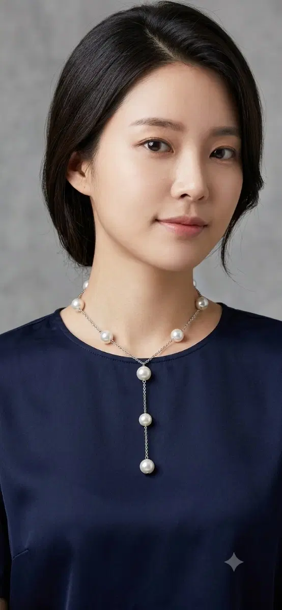 진주 목걸이 실버 체인