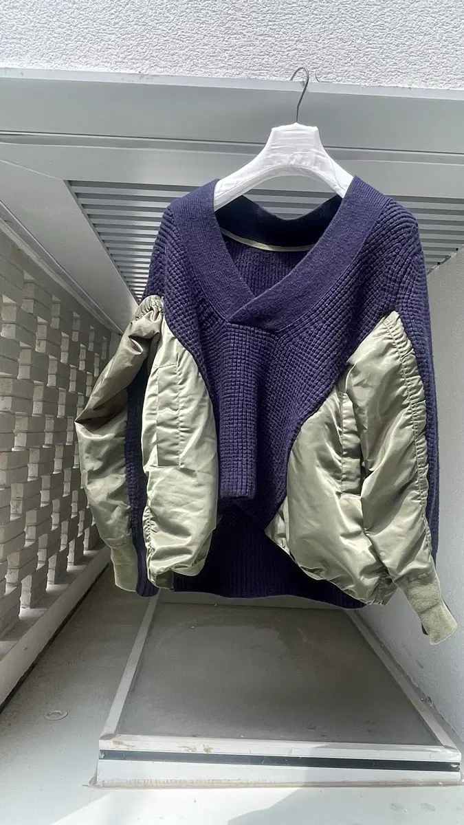 [Sacai] 18FW MA-1 Docking Waffle Knit (N