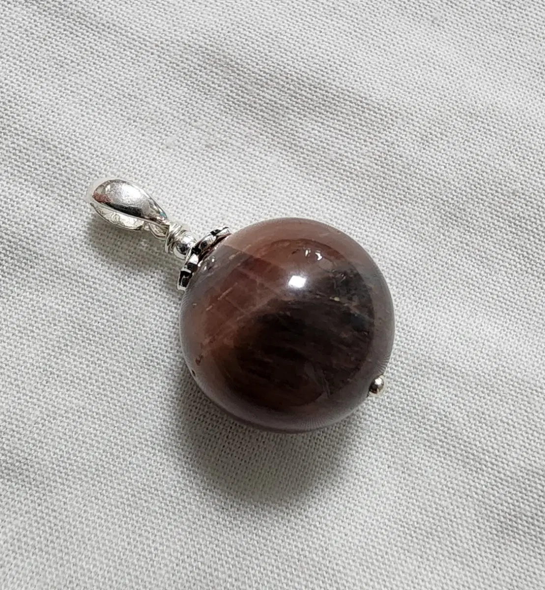 핸드메이드 AAA- 레드 호안석 은펜던트 (14mm)