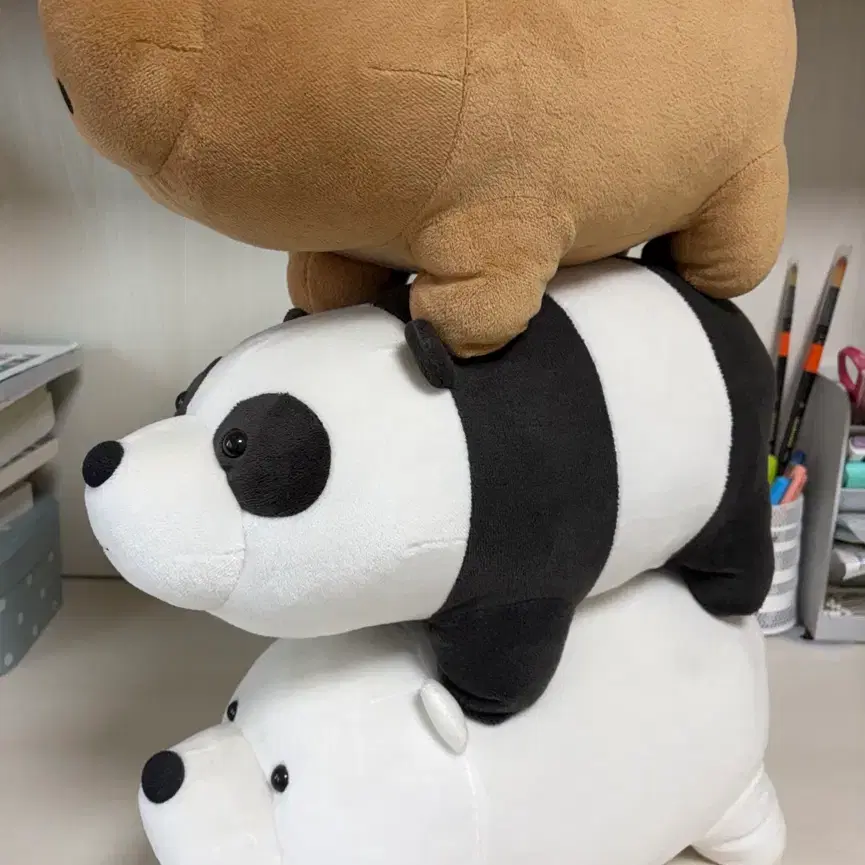 위베어베어스 베스킨라빈스 3단 인형