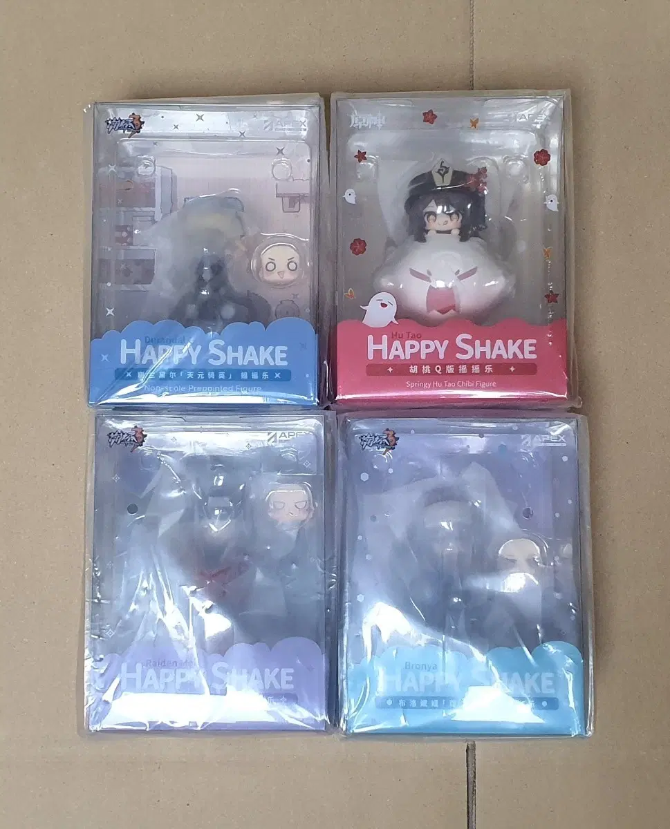 에이펙스 apex toys 해피쉐이크 happy shake 원신 & 붕괴3 - 호두, 라이덴 메이, 듀란달, 브로냐