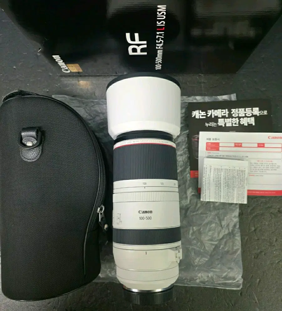 캐논rf100-500,캐논백오백 풀박스렌즈판매합니다
