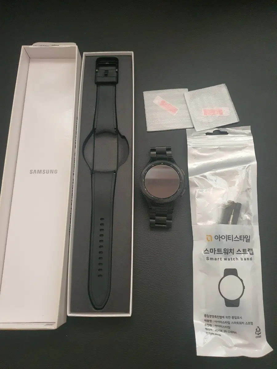 갤럭시워치4 쿨래식 46mm 풀박스+메탈스트립