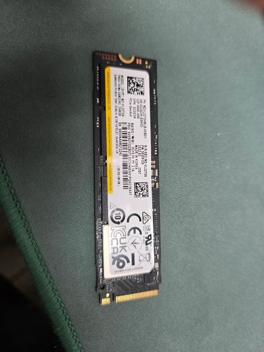 삼성 PM9A1 NVMe ssd 2TB M.2 2280 PCIe 4.0 건강100% 사용171H