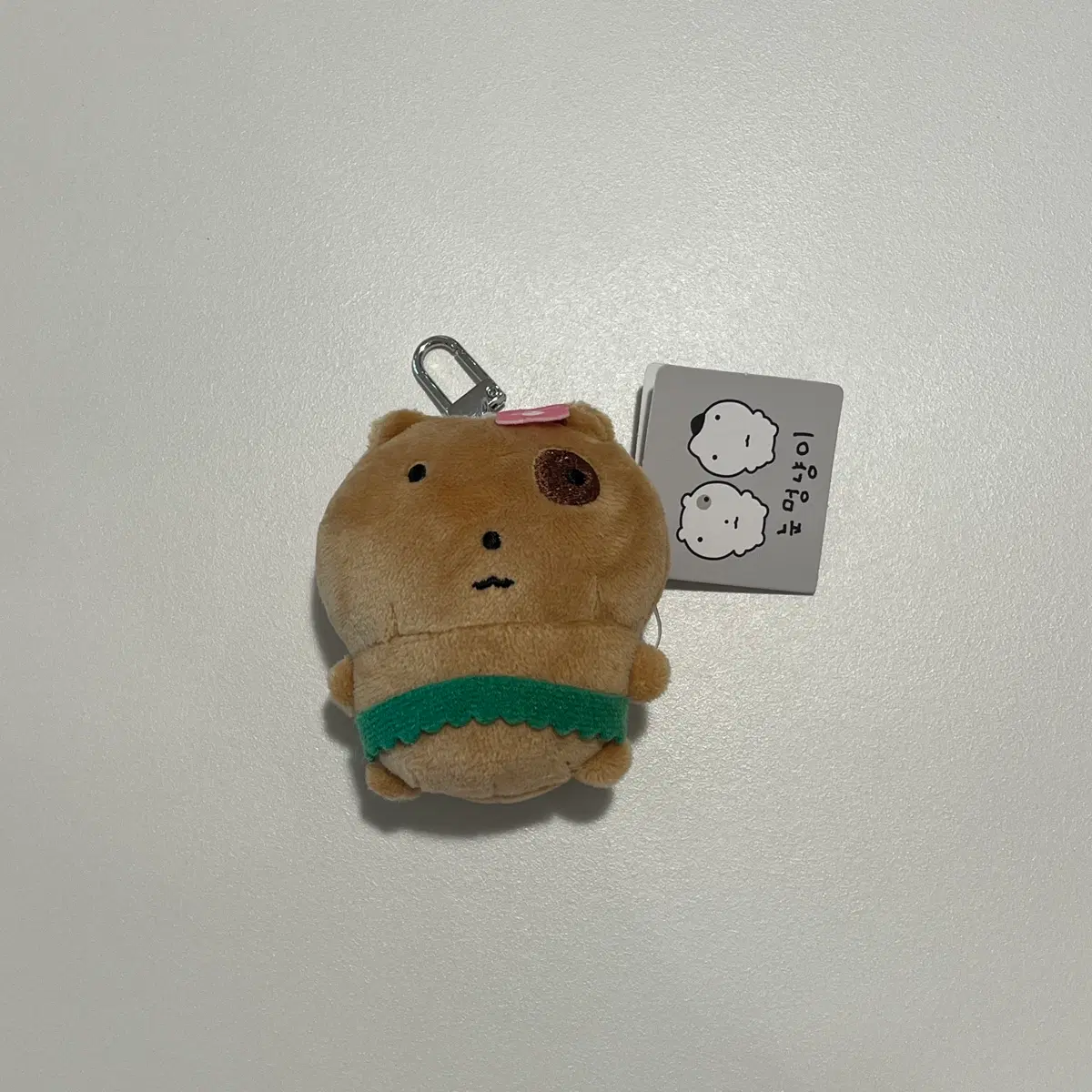 눈멍냥이 태닝 8cm 인형 키링 새상품