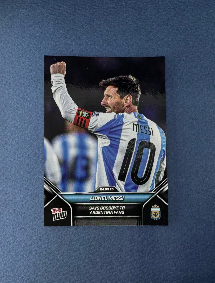 2025 Topps Now 리오넬 메시 "Says Goodbye to Argentina Fans"