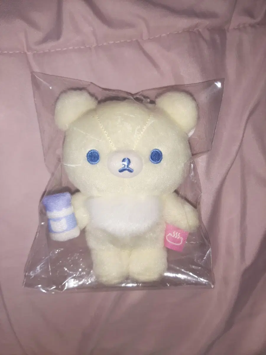 리락쿠마 온천 우유 마스코트 챠이로이코구마 인형 키링