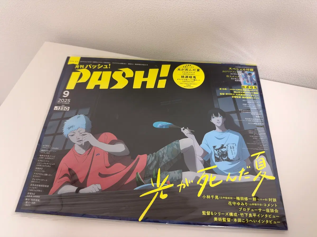 pash! 2025 9월호 히카루가 죽은 여름 잡지 히죽여(부록x)